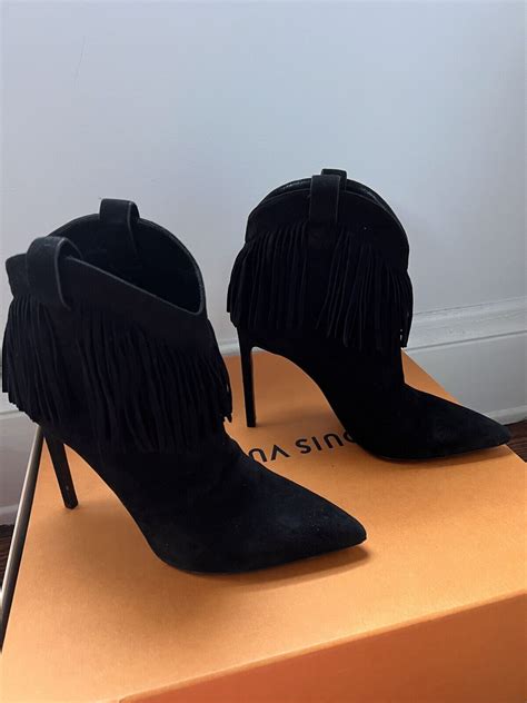 ysl suede fringe boots|saint laurent leather boots.